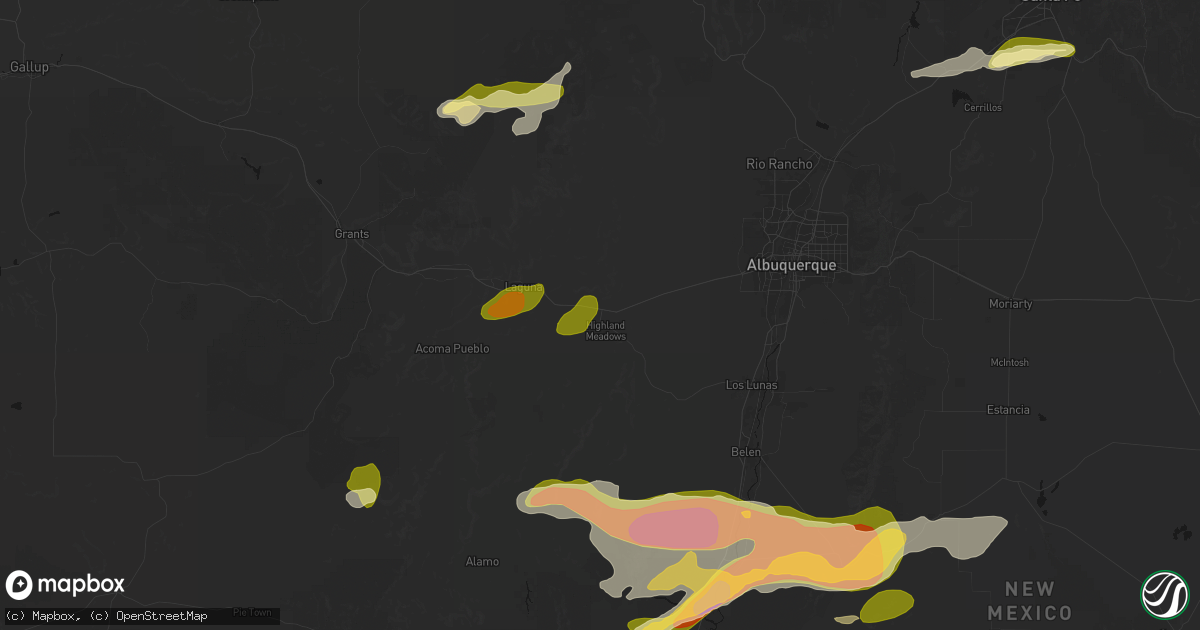 Hail map in Laguna, NM on September 19, 2026