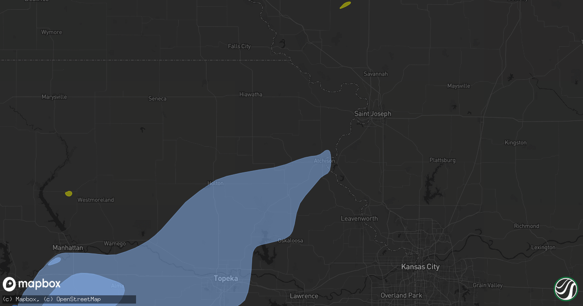Hail map in Lancaster, KS on September 19, 2026