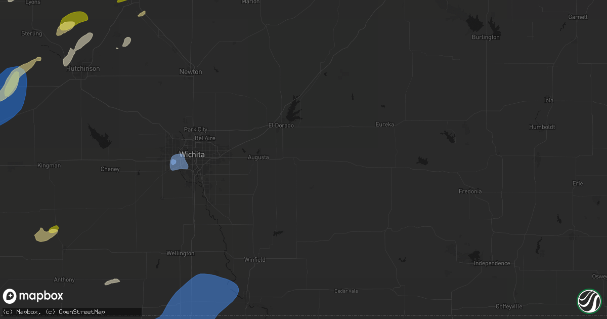 Hail map in Leon, KS on September 19, 2026