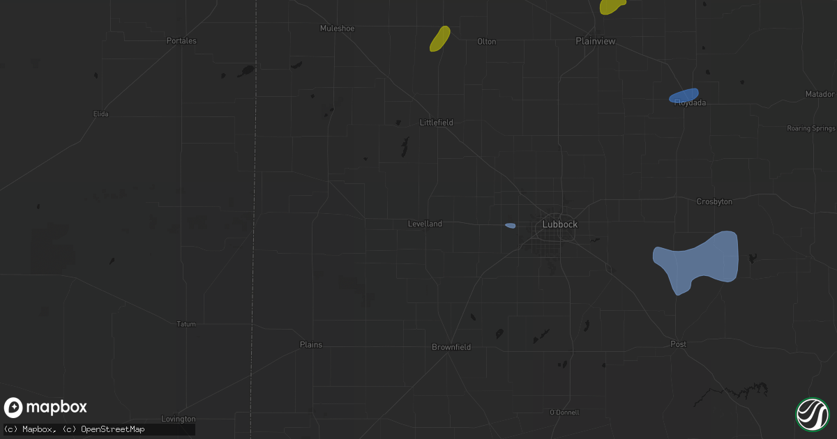 Hail map in Levelland, TX on September 19, 2026