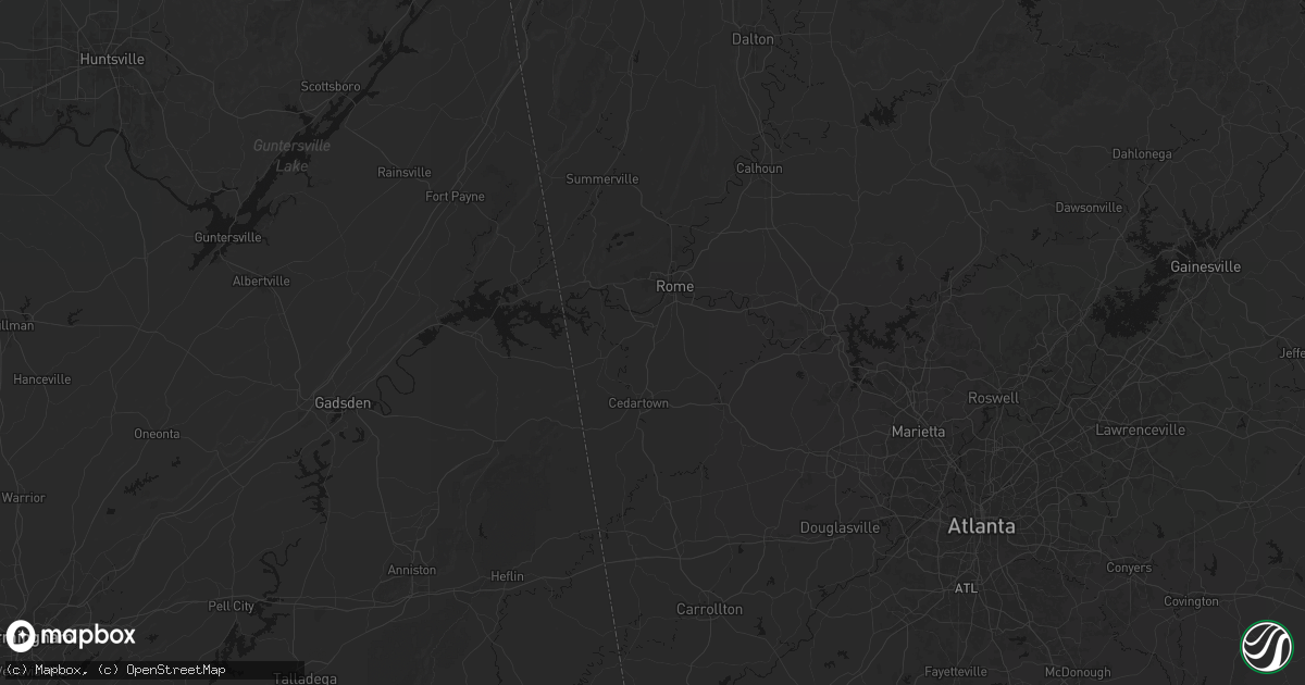 Hail map in Lindale, GA on September 19, 2026