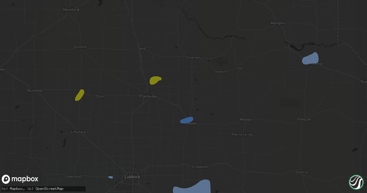 Hail map in Lockney, TX on September 19, 2026