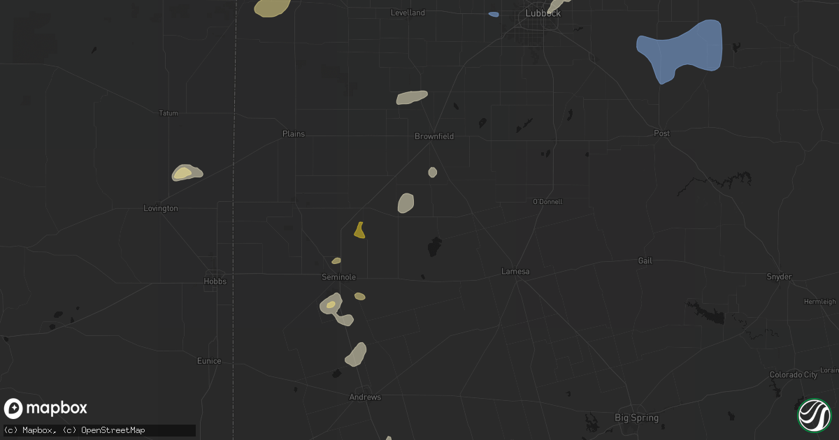 Hail map in Loop, TX on September 19, 2026