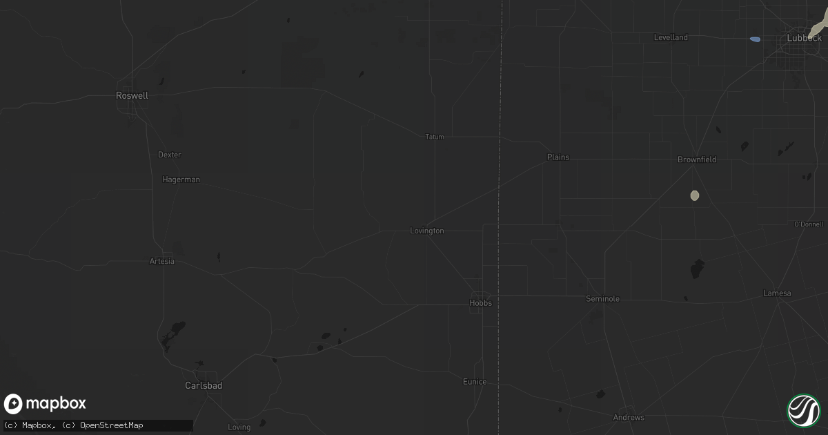 Hail map in Lovington, NM on September 19, 2026