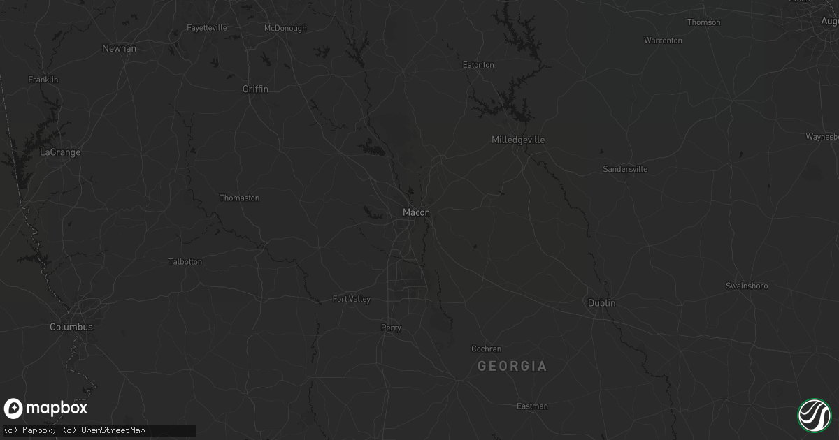 Hail map in Macon, GA on September 19, 2026