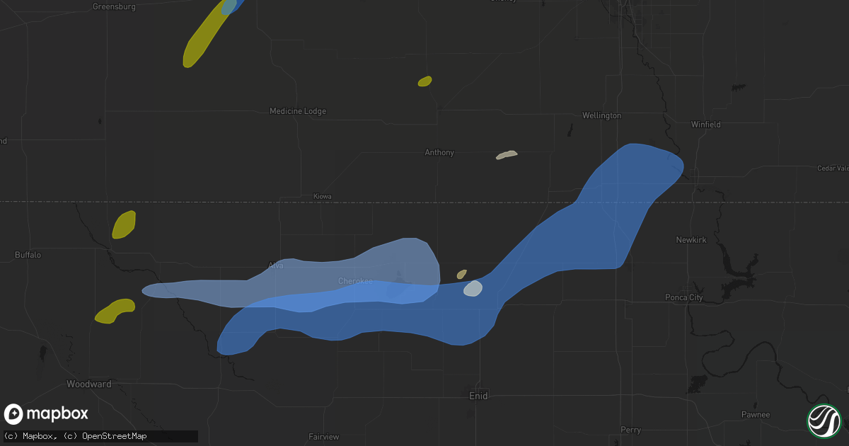 Hail map in Manchester, OK on September 19, 2026