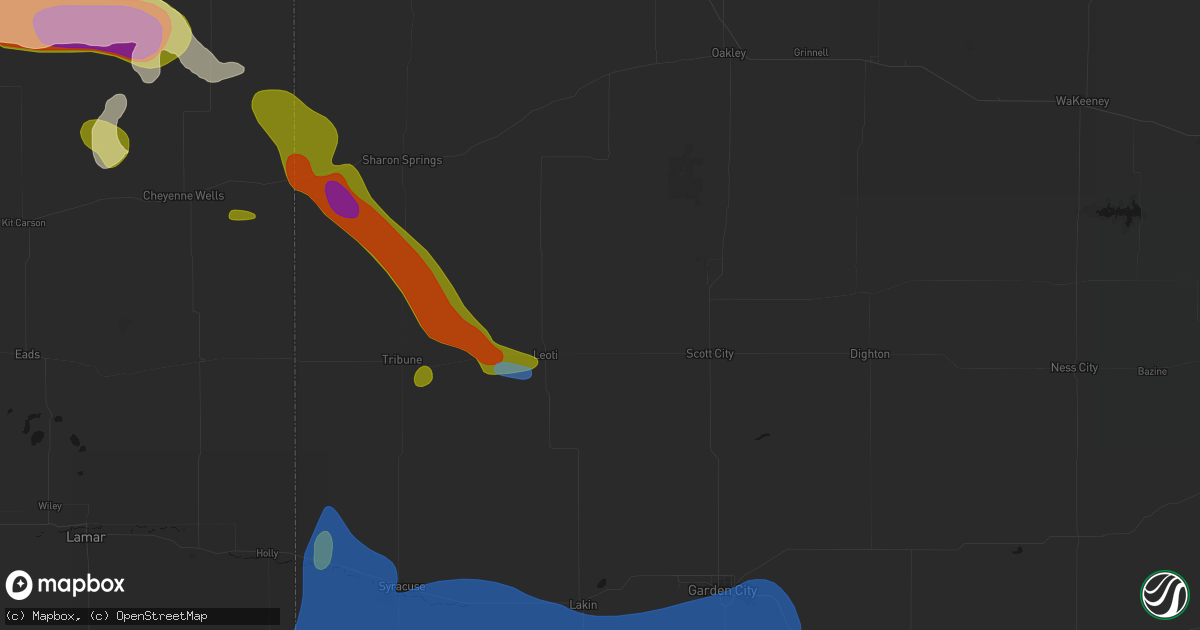 Hail map in Marienthal, KS on September 19, 2026