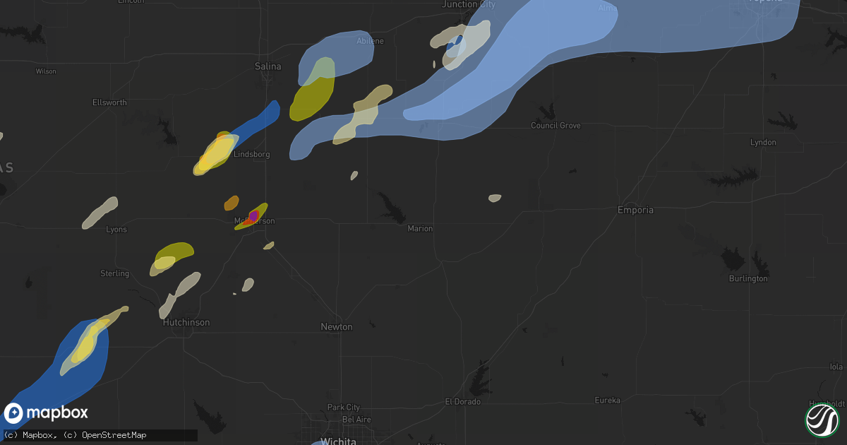 Hail map in Marion, KS on September 19, 2026
