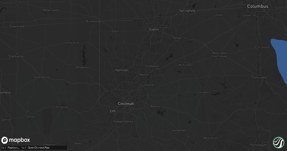 Hail map in Mason, OH on September 19, 2026