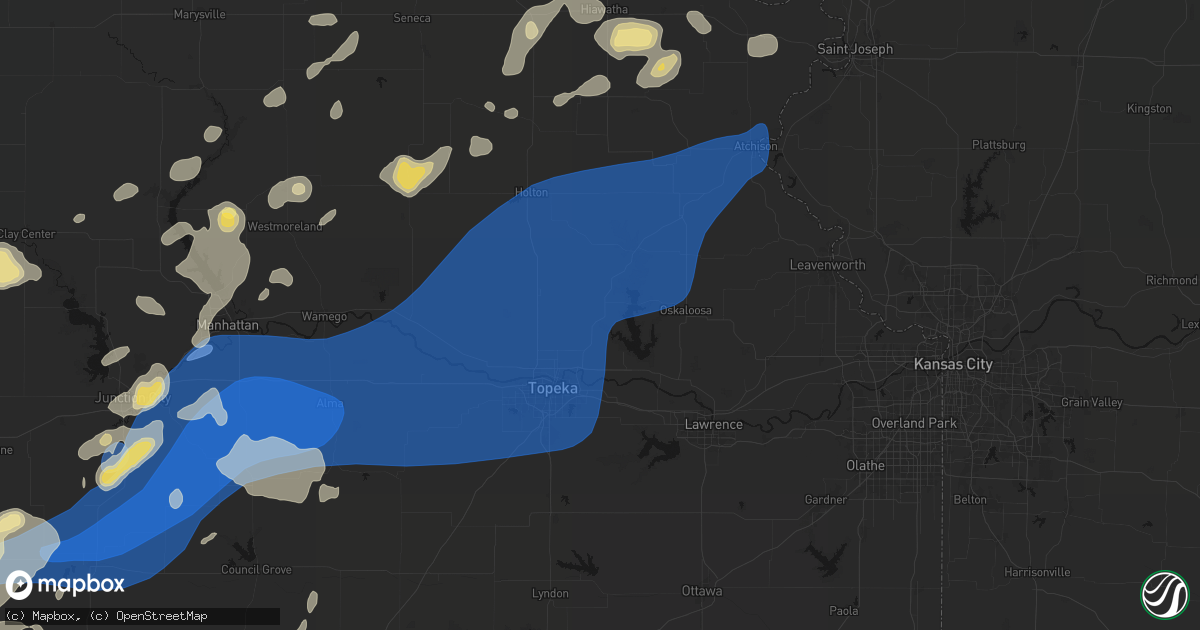 Hail map in Meriden, KS on September 19, 2026