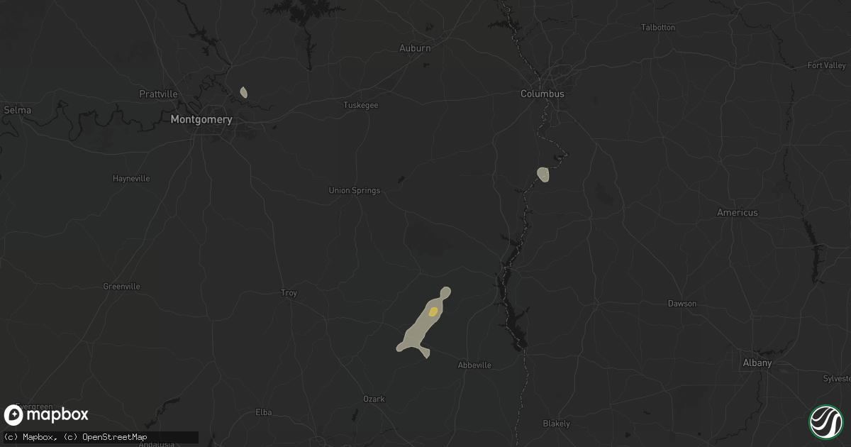 Hail map in Midway, AL on September 19, 2026