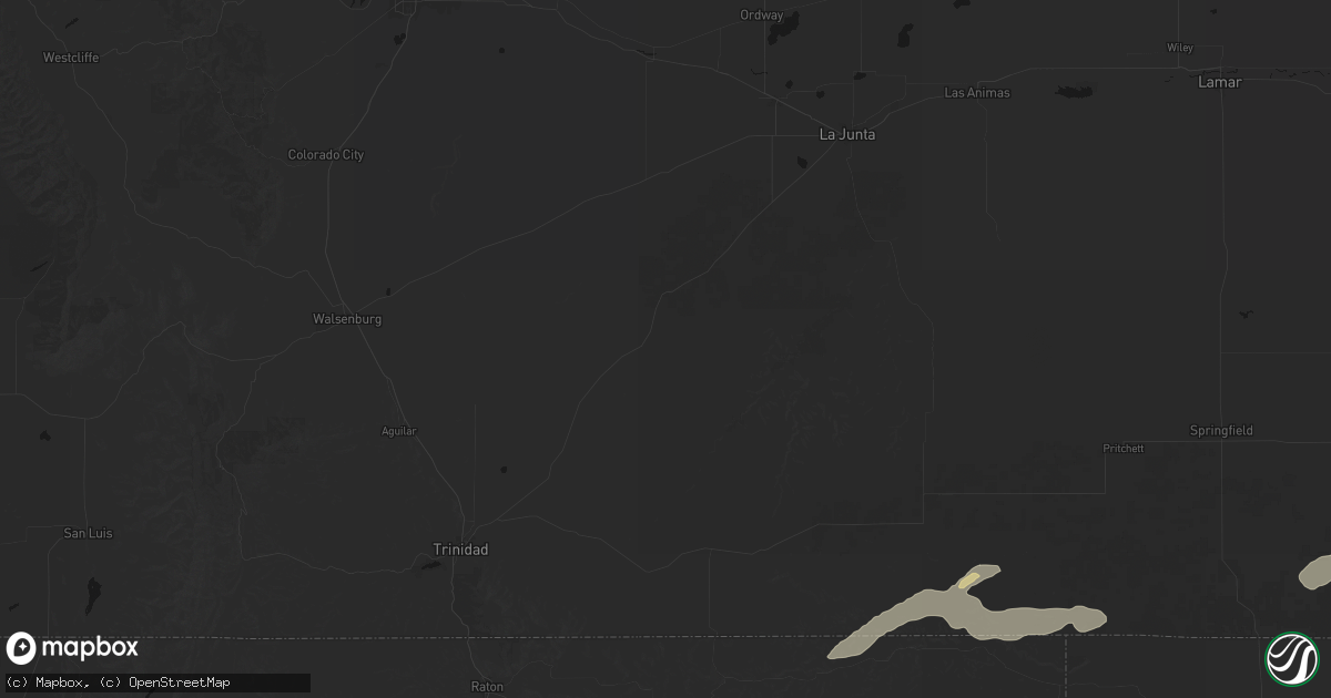 Hail map in Model, CO on September 19, 2026