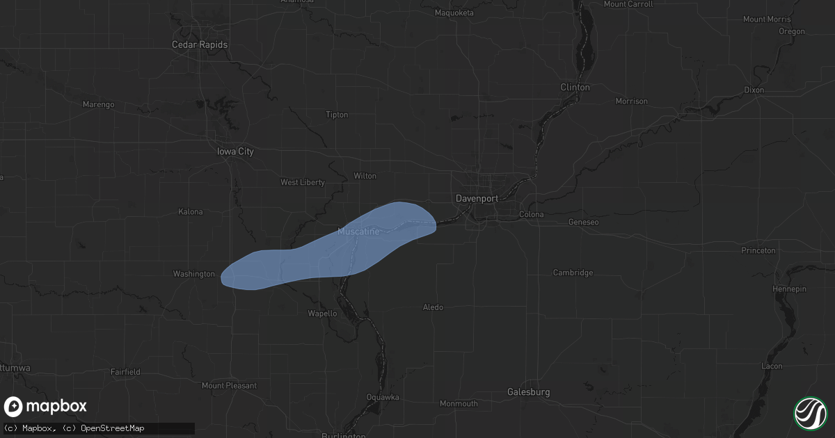 Hail map in Montpelier, IA on September 19, 2026