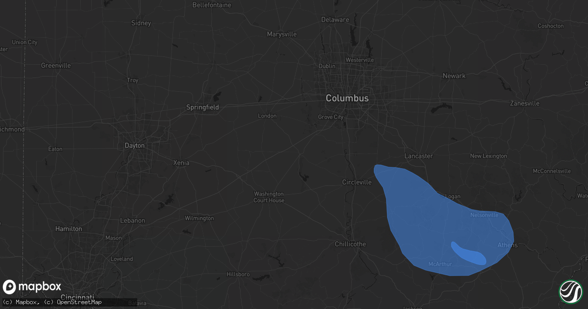 Hail map in Mount Sterling, OH on September 19, 2026