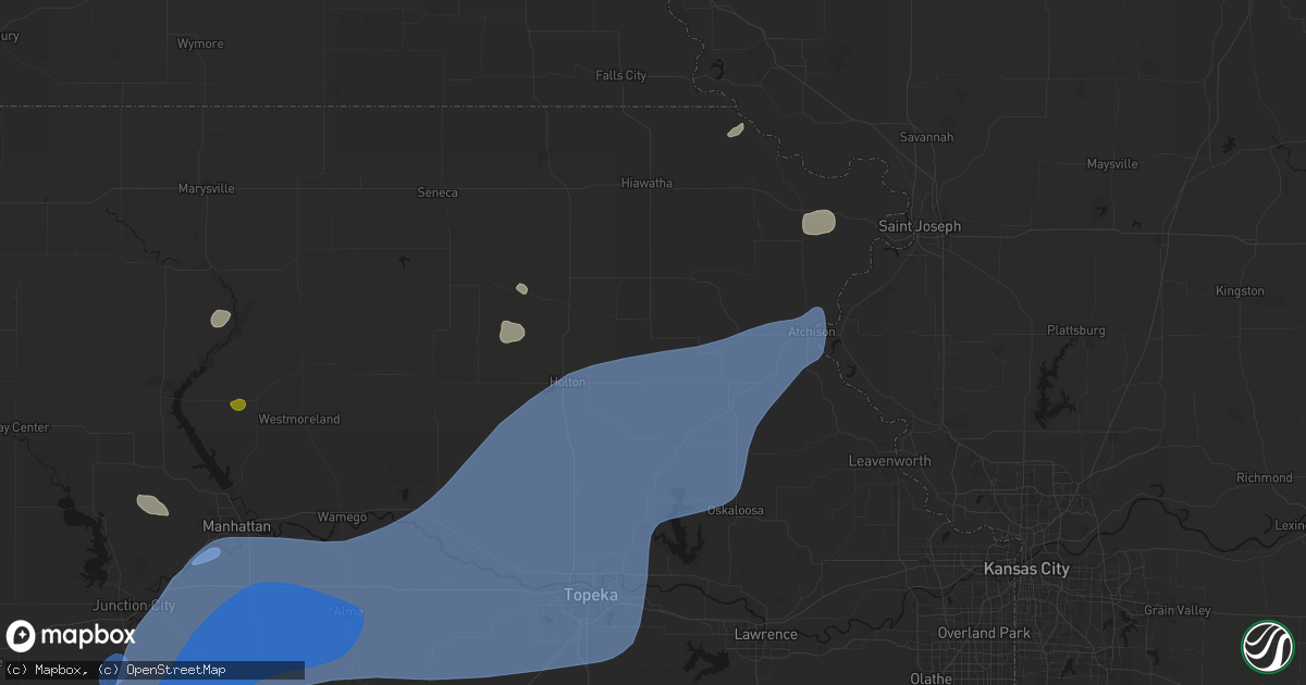 Hail map in Muscotah, KS on September 19, 2026