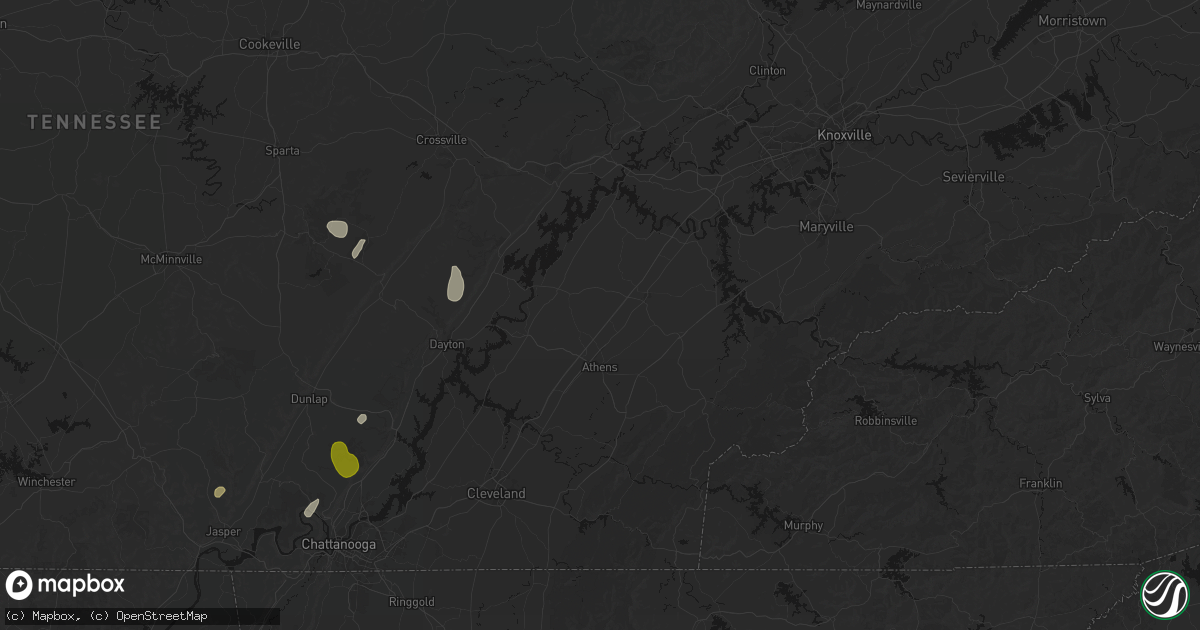 Hail map in Niota, TN on September 19, 2026