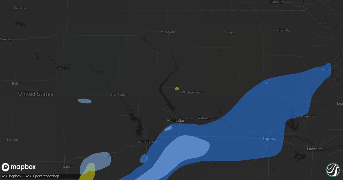 Hail map in Olsburg, KS on September 19, 2026