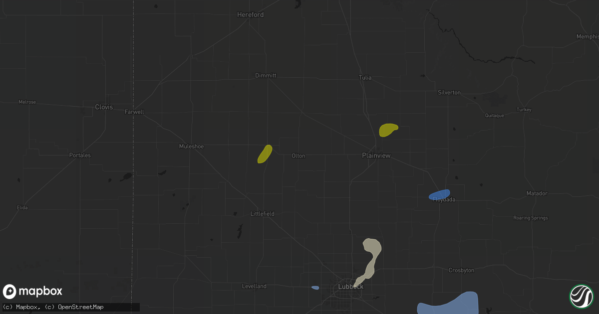 Hail map in Olton, TX on September 19, 2026