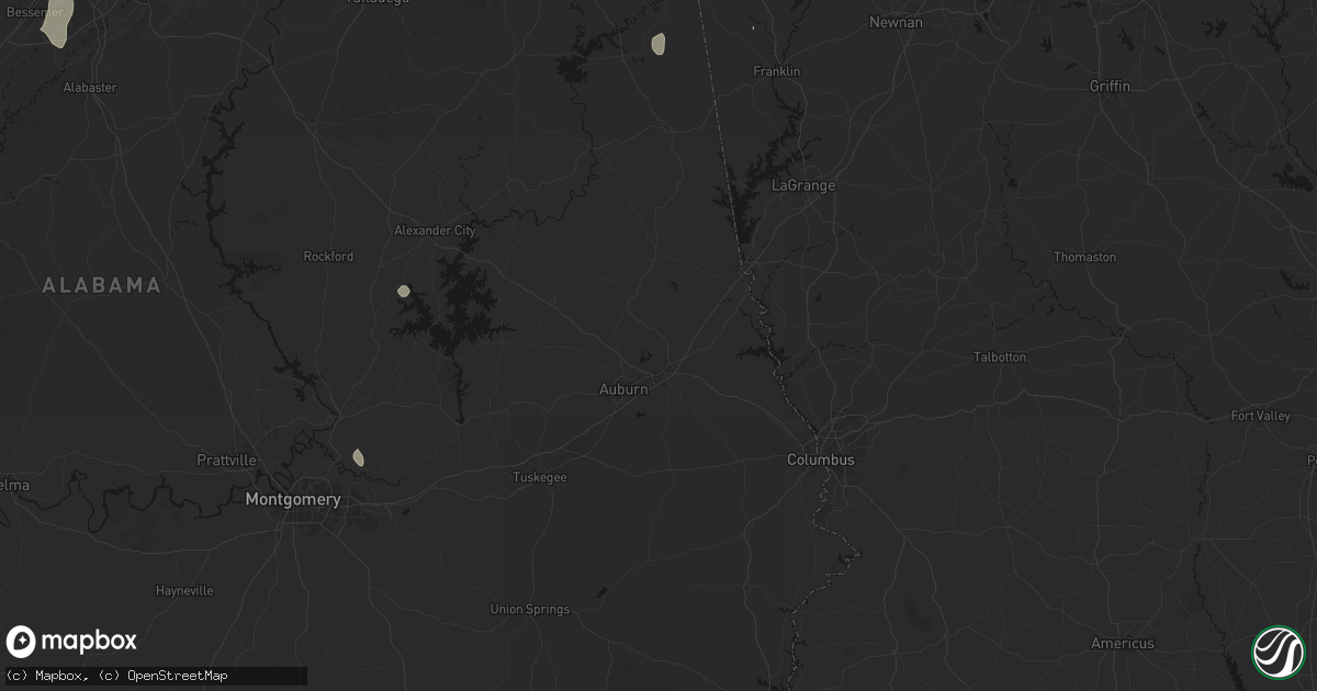 Hail map in Opelika, AL on September 19, 2026