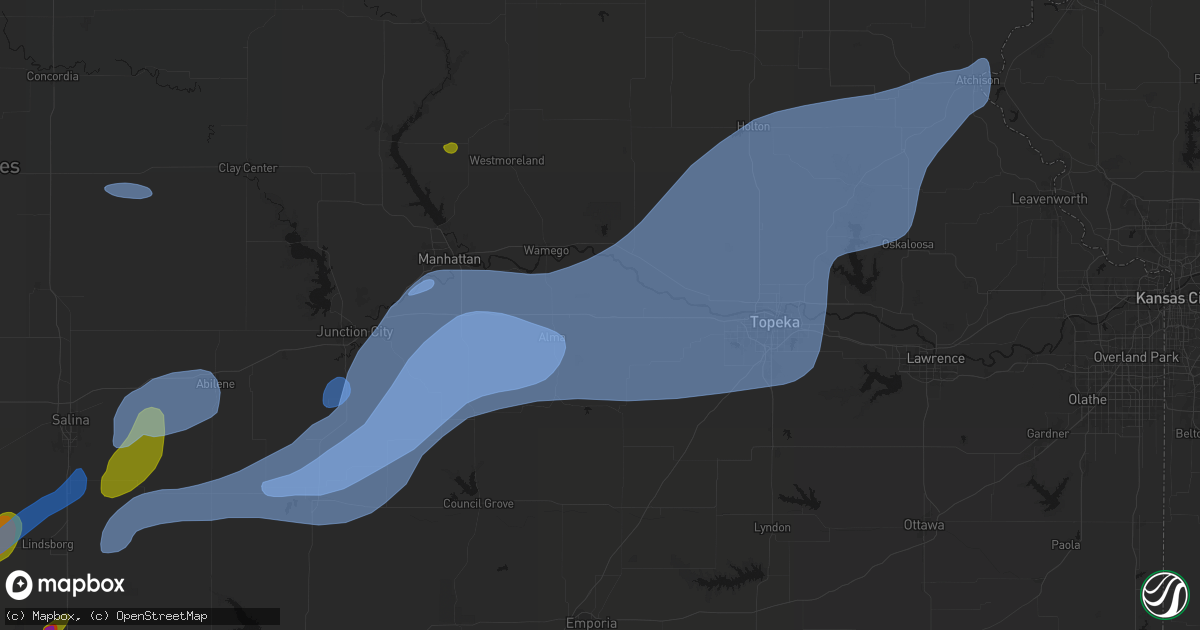 Hail map in Paxico, KS on September 19, 2026