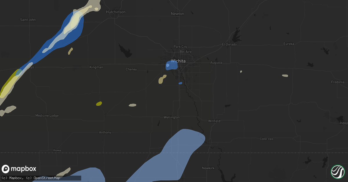 Hail map in Peck, KS on September 19, 2026