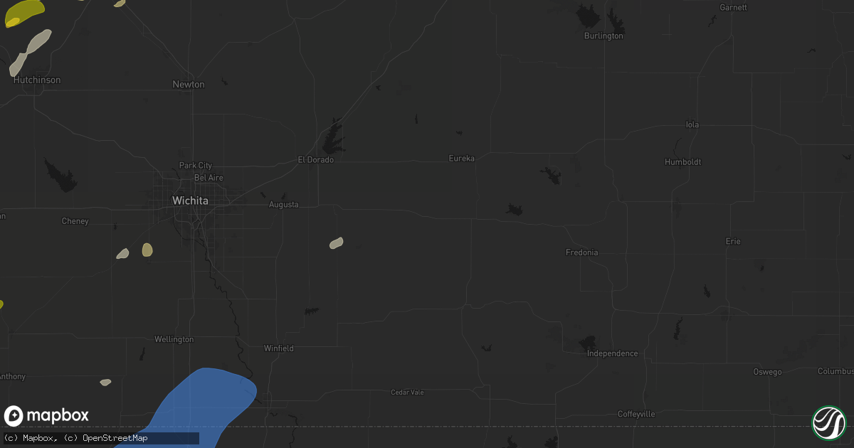 Hail map in Piedmont, KS on September 19, 2026