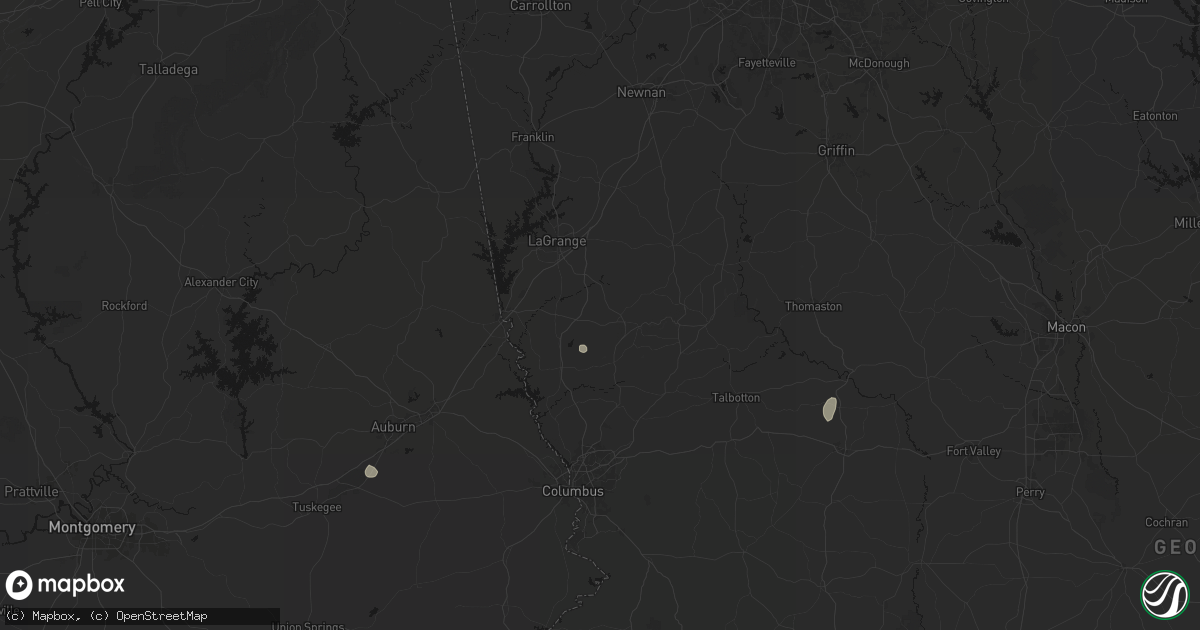 Hail map in Pine Mountain, GA on September 19, 2026