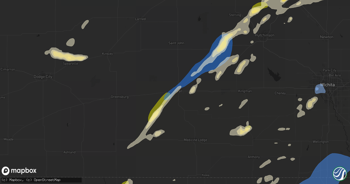 Hail map in Pratt, KS on September 19, 2026