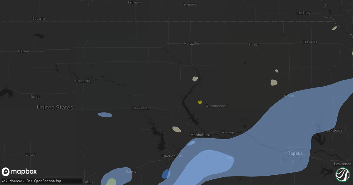 Hail map in Randolph, KS on September 19, 2026