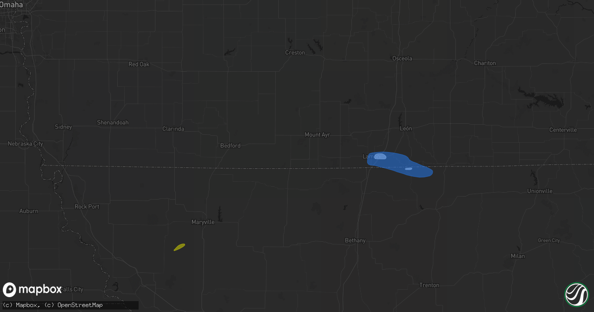Hail map in Redding, IA on September 19, 2026