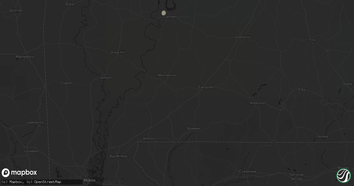 Hail map in Repton, AL on September 19, 2026