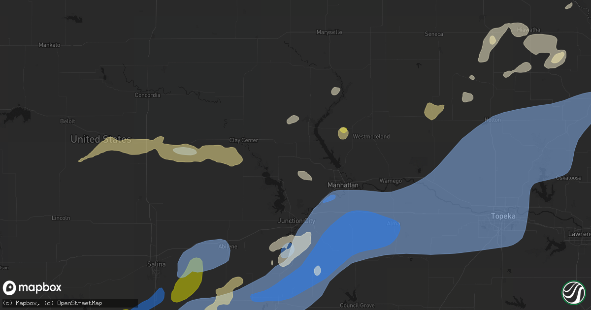 Hail map in Riley, KS on September 19, 2026
