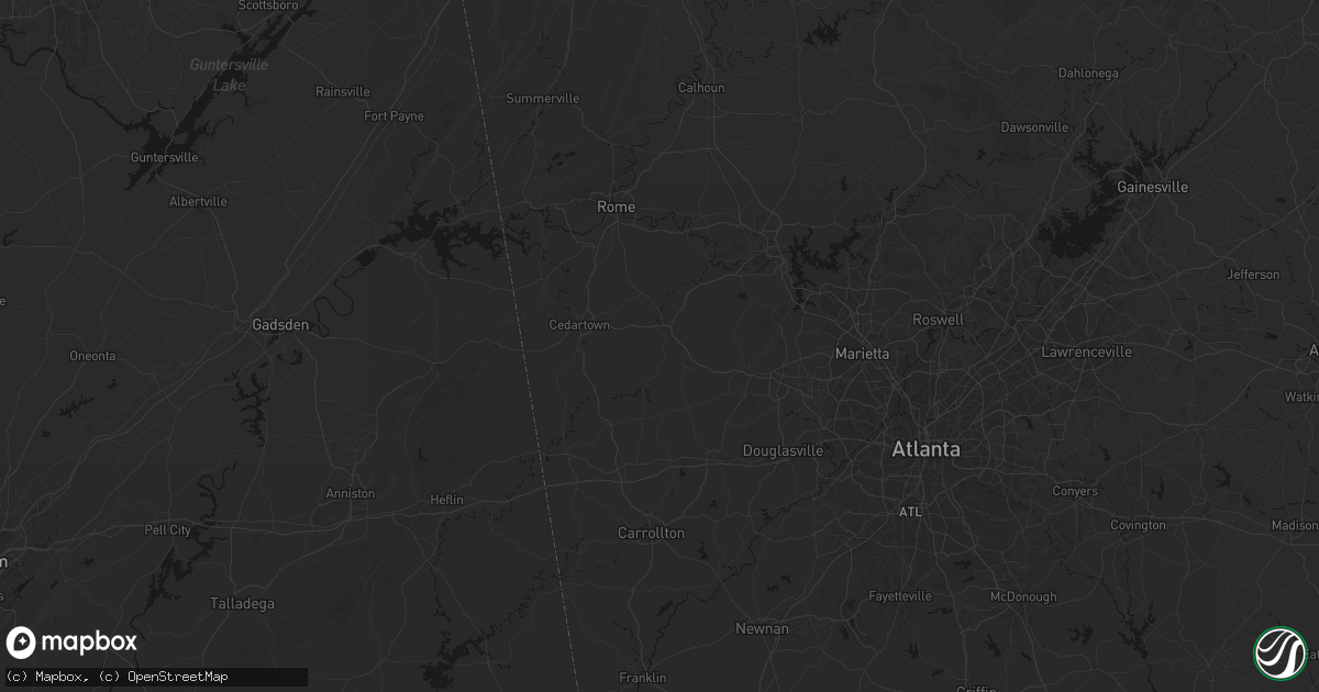 Hail map in Rockmart, GA on September 19, 2026
