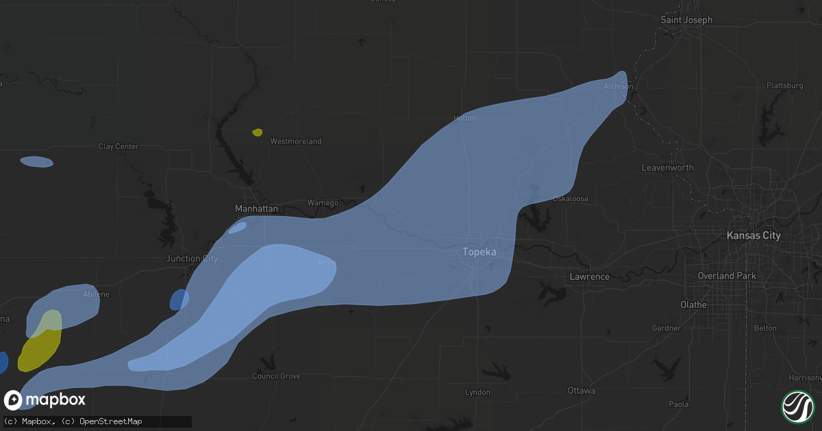 Hail map in Rossville, KS on September 19, 2026