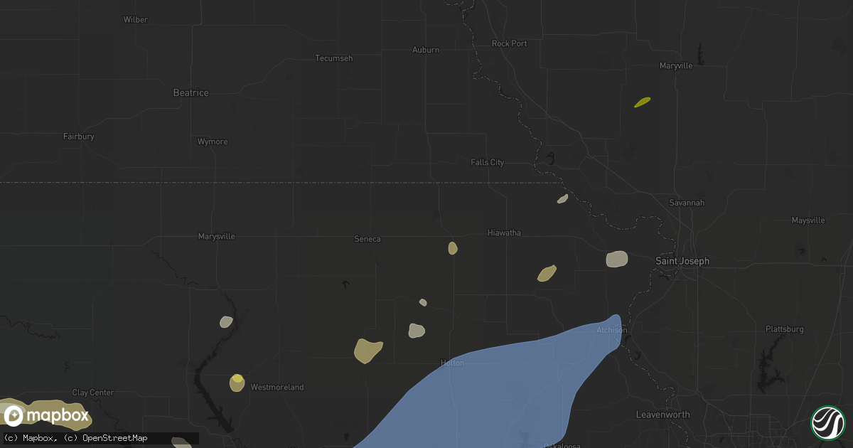 Hail map in Sabetha, KS on September 19, 2026
