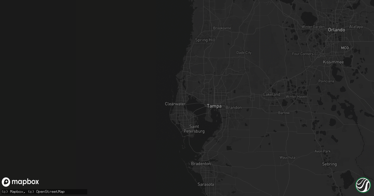 Hail map in Safety Harbor, FL on September 19, 2026