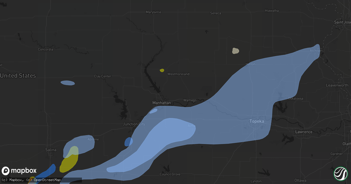 Hail map in Saint George, KS on September 19, 2026