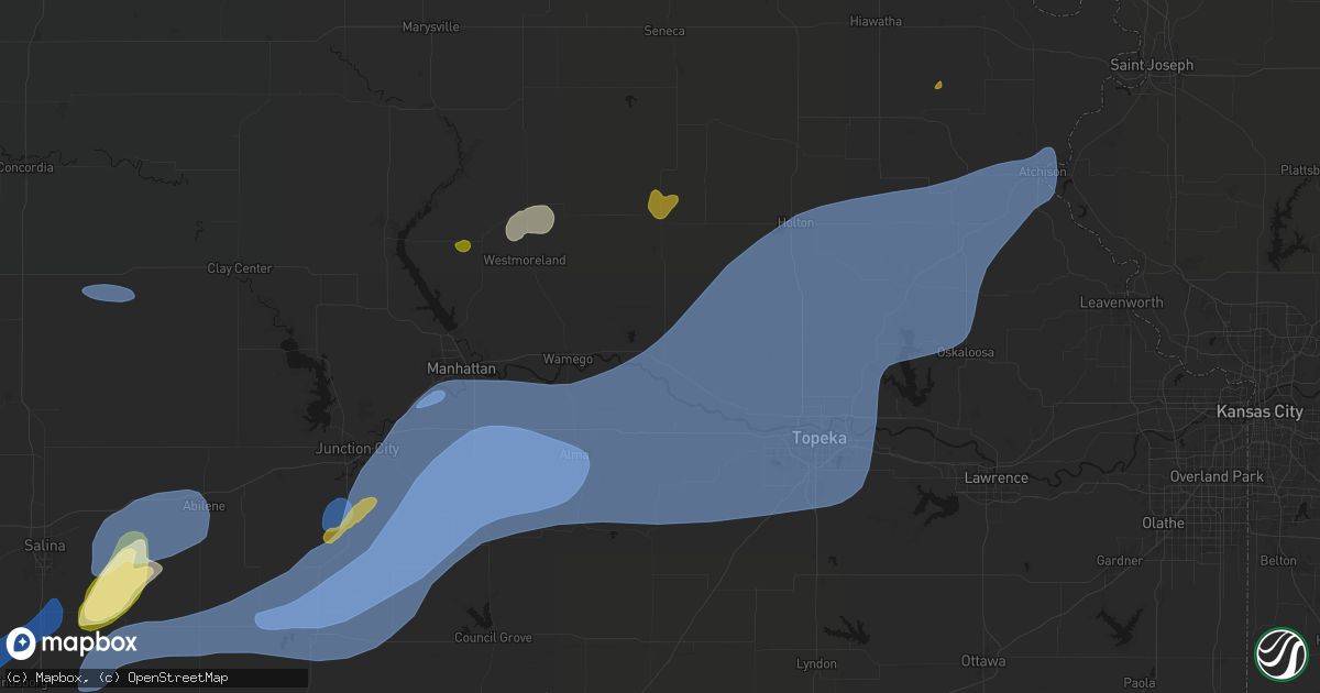 Hail map in Saint Marys, KS on September 19, 2026