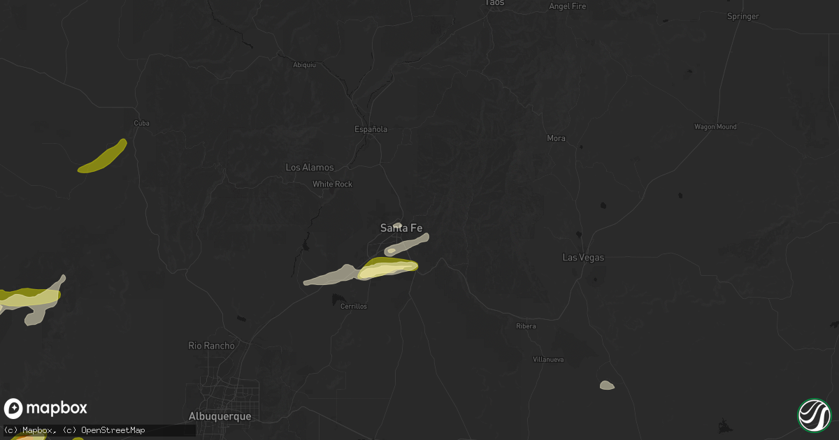 Hail map in Santa Fe, NM on September 19, 2026