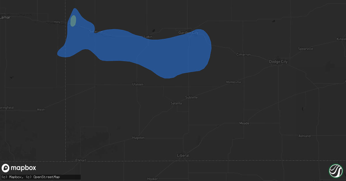 Hail map in Satanta, KS on September 19, 2026