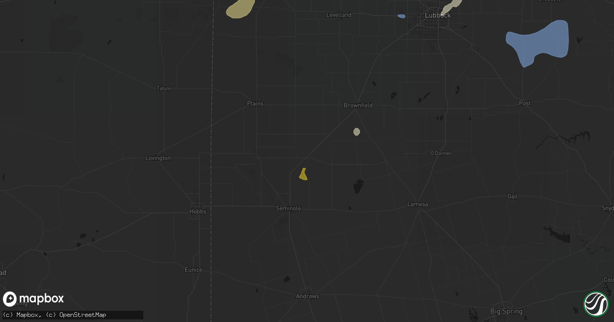 Hail map in Seagraves, TX on September 19, 2026