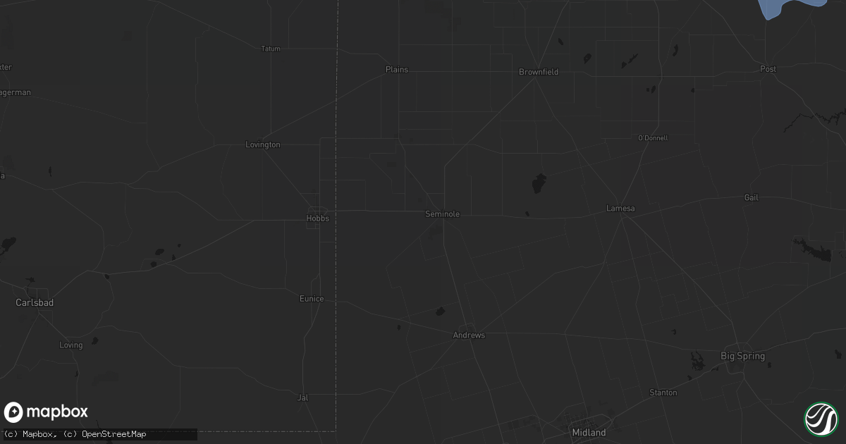 Hail map in Seminole, TX on September 19, 2026
