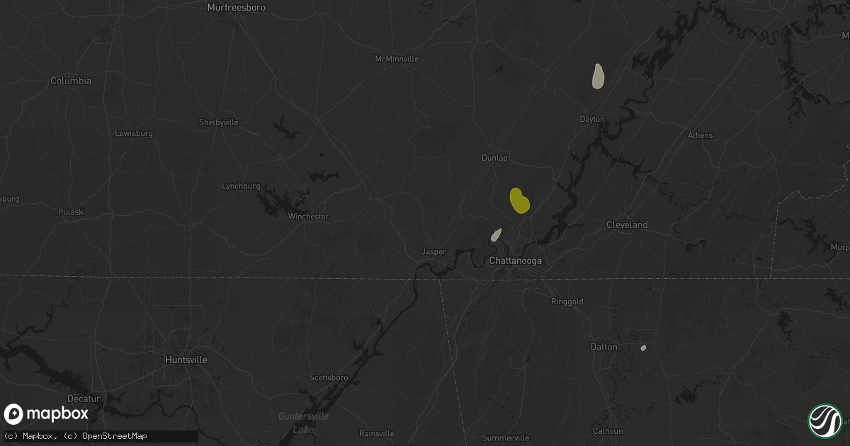 Hail map in Sequatchie, TN on September 19, 2026