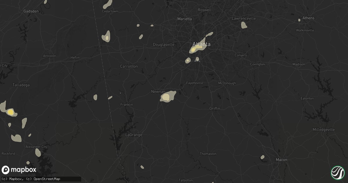 Hail map in Sharpsburg, GA on September 19, 2026