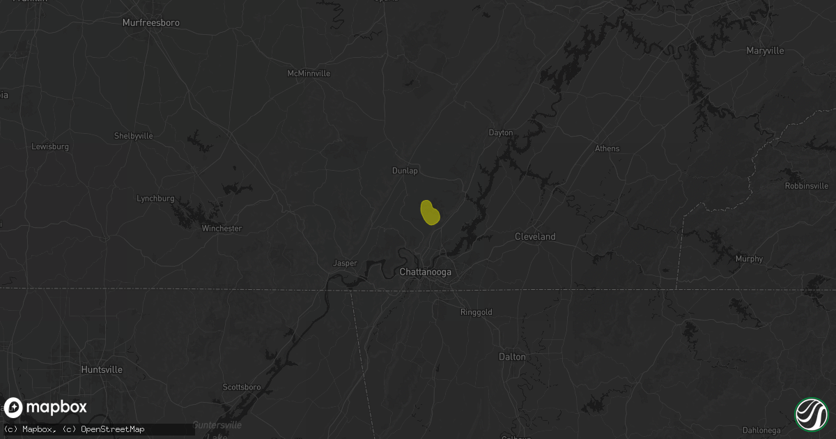 Hail map in Signal Mountain, TN on September 19, 2026