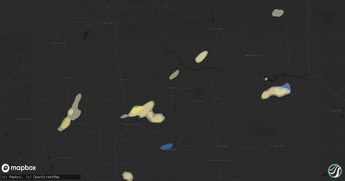 Hail map in Silverton, TX on September 19, 2026