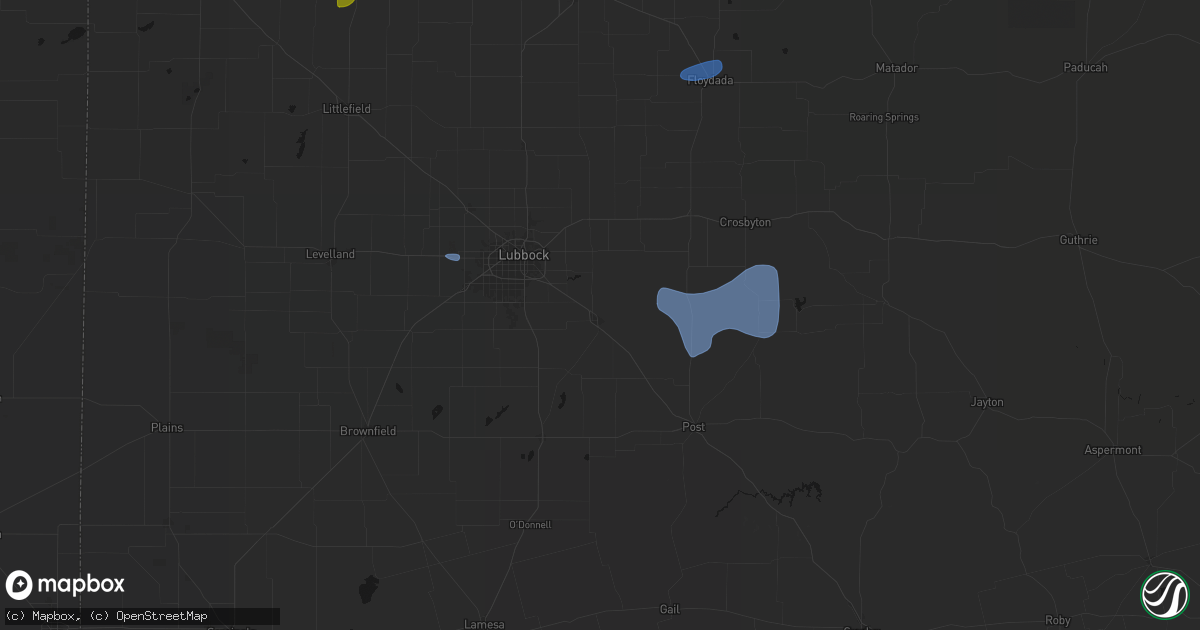 Hail map in Slaton, TX on September 19, 2026
