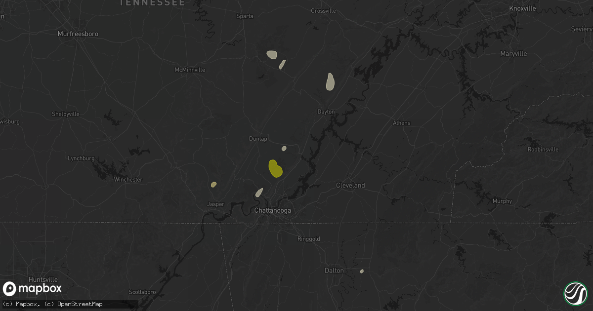 Hail map in Soddy Daisy, TN on September 19, 2026