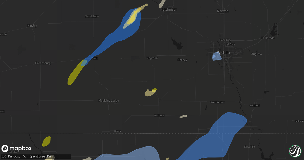 Hail map in Spivey, KS on September 19, 2026