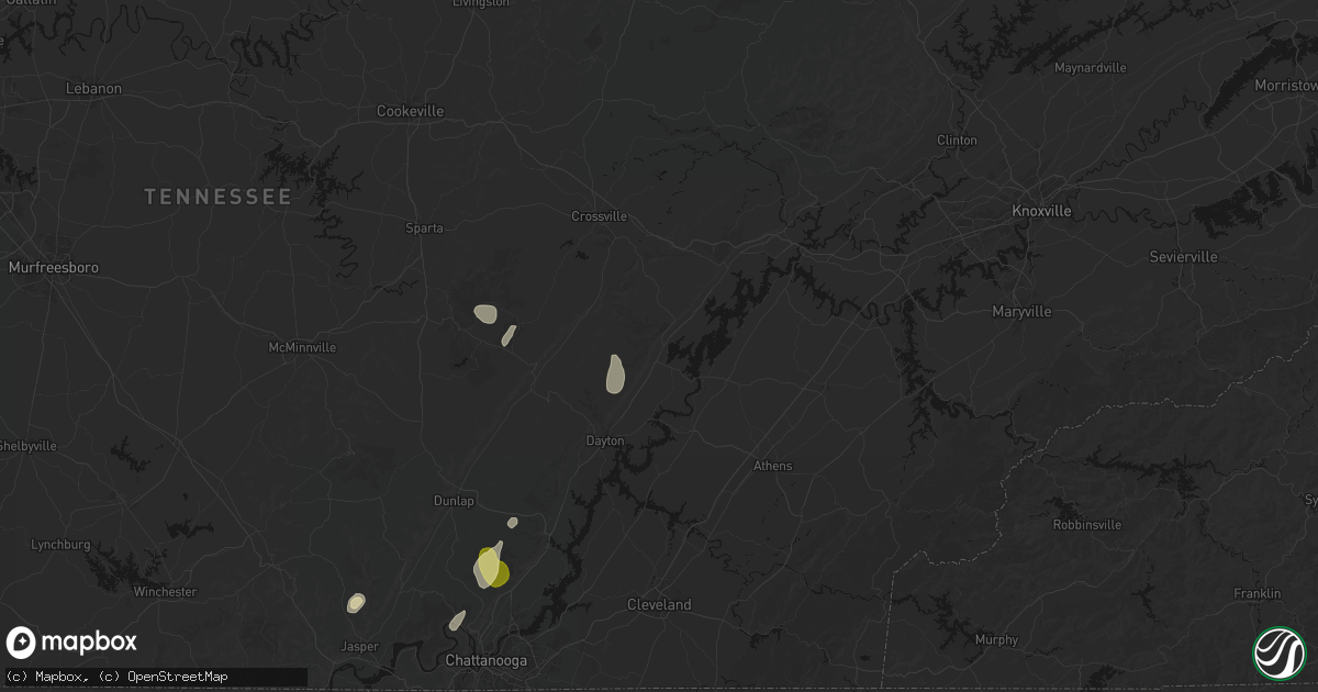 Hail map in Spring City, TN on September 19, 2026